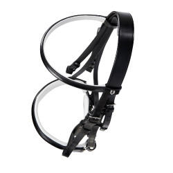 Glattes Leder-Dressurzaumzeug Dressage+ Equestro Schwarz Glattes Leder-Dressurzaumzeug Dressage+ Equestro Schwarz