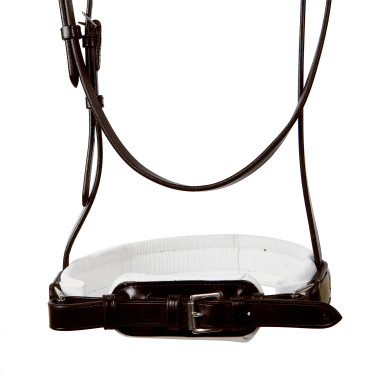 Glattes Leder-Dressurzaumzeug Dressage+ Equestro Dunkelbraun