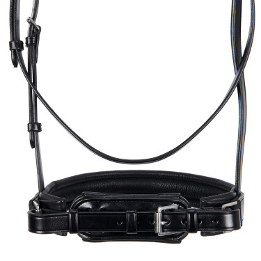 Dressurtrense aus Leder Dressage Equestro Schwarz