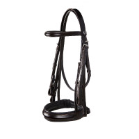 Dressurtrense aus Leder Dressage Equestro Schwarz Dressurtrense aus Leder Dressage Equestro Schwarz