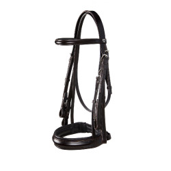 Dressurtrense aus Leder Dressage Equestro Dunkelbraun