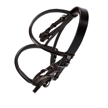 Dressurtrense aus Leder Dressage Equestro Dunkelbraun