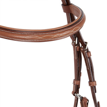 Trense mit mexikanischem Reithalfter und synthetischem Lammfell Equestro Trense mit mexikanischem Reithalfter und synthetischem Lammfell Equestro