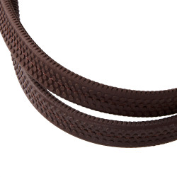 Trense mit mexikanischem Reithalfter und synthetischem Lammfell Equestro Cognac Braun