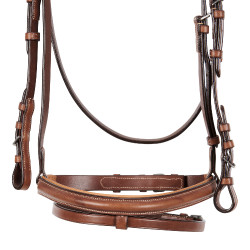 Englisches Lederzaumzeug mit kontrastierenden Nähten Stitched Equestro Englisches Lederzaumzeug mit kontrastierenden Nähten Stitched Equestro
