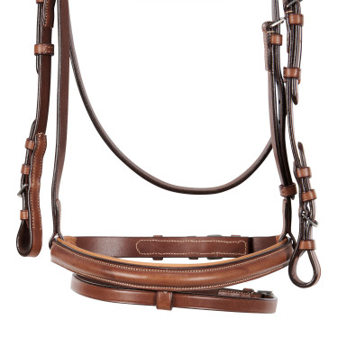 Englisches Lederzaumzeug mit kontrastierenden Nähten Stitched Equestro Englisches Lederzaumzeug mit kontrastierenden Nähten Stitched Equestro