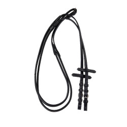 Englische Trense aus Leder mit Stickereien Deco Equestro Schwarz