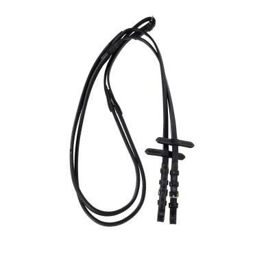 Englische Trense aus Leder mit Stickereien Deco Equestro Schwarz