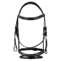 Erhöhte und gepolsterte anatomische Trense Equestro Schwarz Erhöhte und gepolsterte anatomische Trense Equestro Schwarz