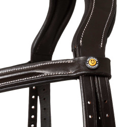Erhöhte und gepolsterte anatomische Trense Equestro Dunkelbraun