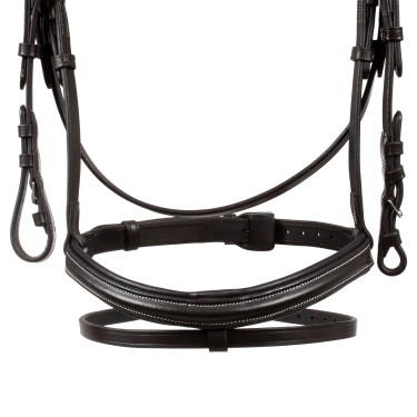 Erhöhte und gepolsterte anatomische Trense Equestro Dunkelbraun