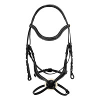 Anatomischer mexikanischer Lederzaum Equestro Schwarz Anatomischer mexikanischer Lederzaum Equestro Schwarz