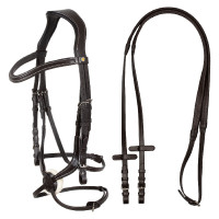 Anatomischer mexikanischer Lederzaum Equestro Dunkelbraun