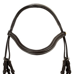 Anatomischer mexikanischer Lederzaum Equestro Dunkelbraun