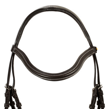 Anatomischer mexikanischer Lederzaum Equestro Dunkelbraun