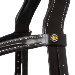 Anatomischer mexikanischer Lederzaum Equestro Dunkelbraun
