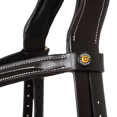 Anatomischer mexikanischer Lederzaum Equestro Dunkelbraun