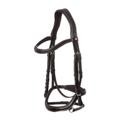 Anatomisches Micklem-Zaumzeug mit kontrastierenden Nähten Equestro Dunkelbraun