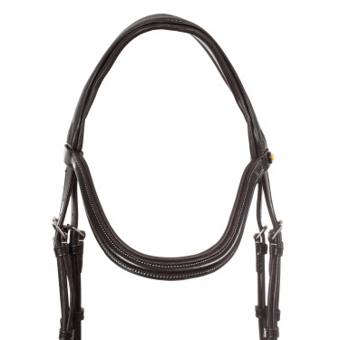 Anatomisches Micklem-Zaumzeug mit kontrastierenden Nähten Equestro Dunkelbraun