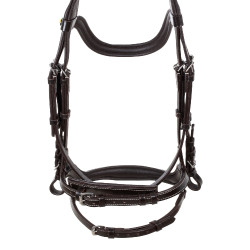 Anatomisches Micklem-Zaumzeug mit kontrastierenden Nähten Equestro Dunkelbraun