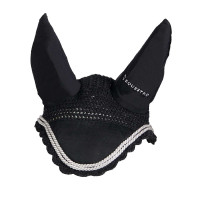Gehäkelte Fliegenhaube mit Cordura Equestro Schwarz Gehäkelte Fliegenhaube mit Cordura Equestro Schwarz