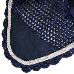 Gehäkelte Fliegenhaube mit Cordura Equestro Marine Marineblau