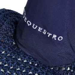 Gehäkelte Fliegenhaube mit Cordura Equestro Marine Marineblau