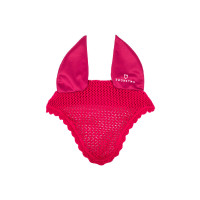 Bonnet anti-mouches poney en coton avec oreilles élastiques Equestro Fuchsia