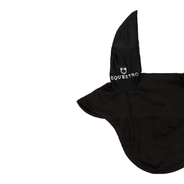 Fliegenhaube Pony mit elastischen Ohren Basiskollektion Equestro Schwarz
