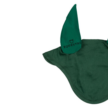 Fliegenhaube Pony mit elastischen Ohren Basiskollektion Equestro Grün Gr&uuml;n