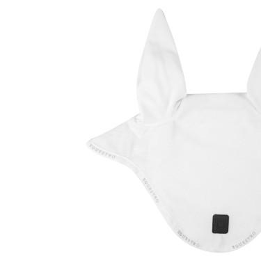 Fliegenhaube aus Samt und technischem Gewebe Equestro Weiß / weiß Weiß
