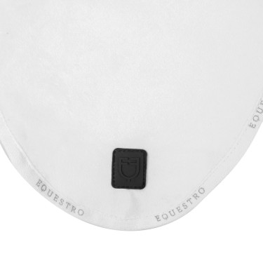 Fliegenhaube aus Samt und technischem Gewebe Equestro Weiß / weiß Weiß