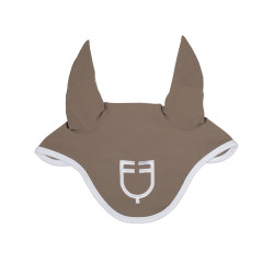 Fliegenhaube aus technischem Gewebe White Line Edition Equestro Walnuss Braun