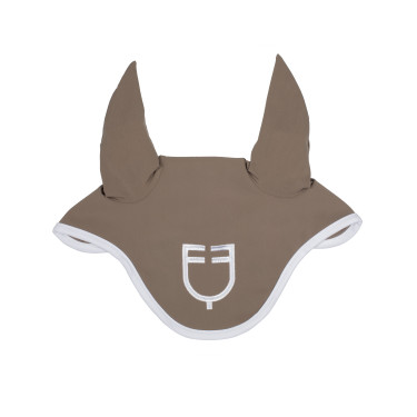 Fliegenhaube aus technischem Gewebe White Line Edition Equestro Walnuss Braun