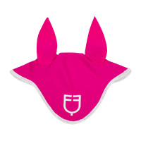 Fliegenhaube aus technischem Gewebe mit GP Equestro-Logo Petrol / Schwarz Blau