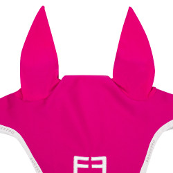 Fliegenhaube aus technischem Gewebe mit GP Equestro-Logo Fuchsia / Weiß Rosa