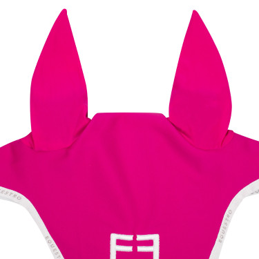 Fliegenhaube aus technischem Gewebe mit GP Equestro-Logo Fuchsia / Weiß Rosa