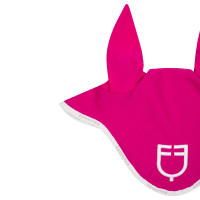 Fliegenhaube aus technischem Gewebe mit GP Equestro-Logo Petrol / Schwarz Blau