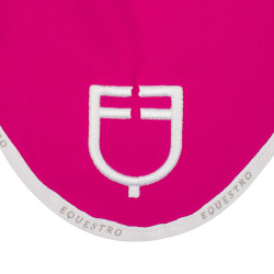 Fliegenhaube aus technischem Gewebe mit GP Equestro-Logo Fuchsia / Weiß Rosa