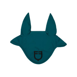Technische Stoff-Fliegenhaube mit Equestro-Logo Petrol / Schwarz Blau