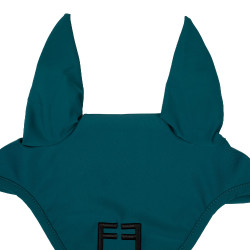 Technische Stoff-Fliegenhaube mit Equestro-Logo Petrol / Schwarz Blau