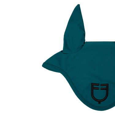 Technische Stoff-Fliegenhaube mit Equestro-Logo Petrol / Schwarz Blau