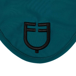 Technische Stoff-Fliegenhaube mit Equestro-Logo Petrol / Schwarz Blau