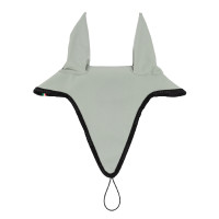 Fliegenhaube aus technischem Gewebe mit Befestigung am Nasenriemen Equestro Schwarz / schwarz