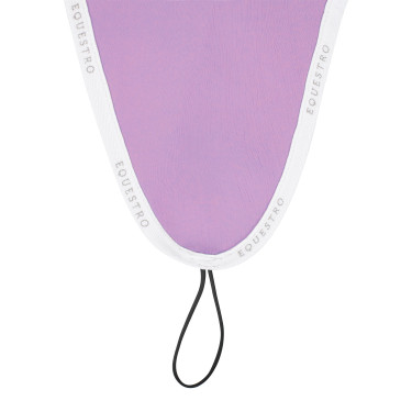 Fliegenhaube aus technischem Gewebe mit Befestigung am Nasenriemen Equestro Lila / Weiß