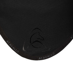 Fliegenhaube aus Lycra mit Silikonlogo Acavallo Schwarz / schwarz