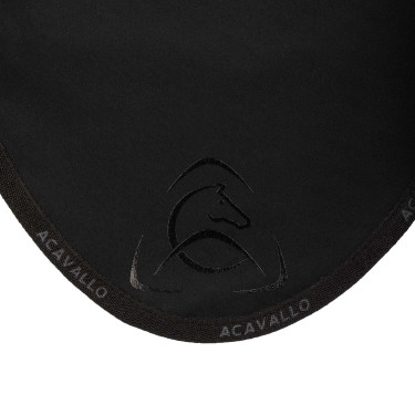 Fliegenhaube aus Lycra mit Silikonlogo Acavallo Schwarz / schwarz