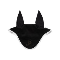 Fliegenhaube aus Lycra mit Silikonlogo Acavallo Schwarz / Weiß Fliegenhaube aus Lycra mit Silikonlogo Acavallo Schwarz / Weiß