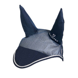 Fliegenhaube aus Baumwolle und perforiertem Diamond-Gewebe Equestro Marine Marineblau
