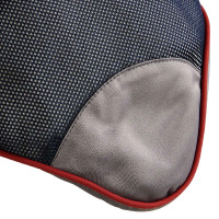 Fliegenhaube aus Baumwolle und Mikrofaser Equestro Marine / Rot / Grau Marineblau